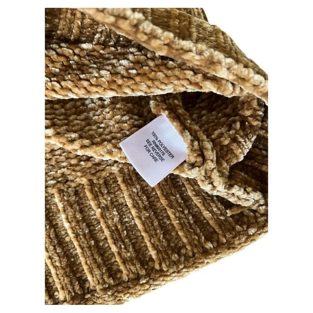 Philosophy mustard yellow chunky chenille sweater size Small - Picture 4 of 4